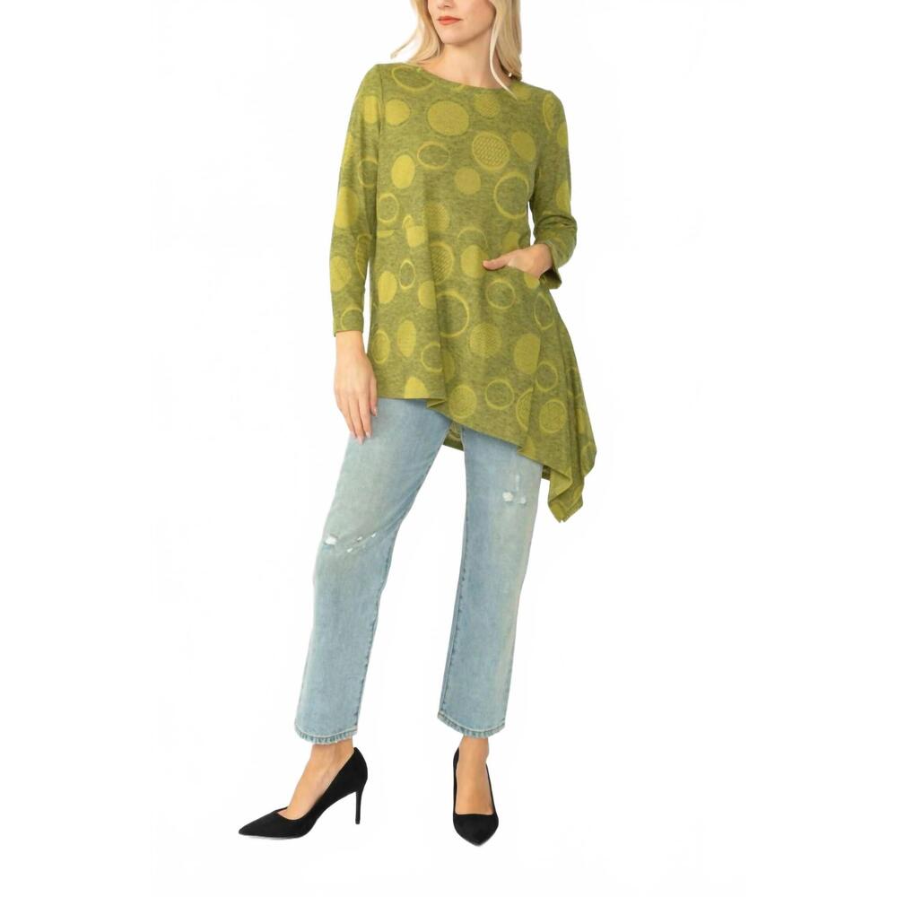 NEW IC COLLECTION tunic asymmetrical top in mustard